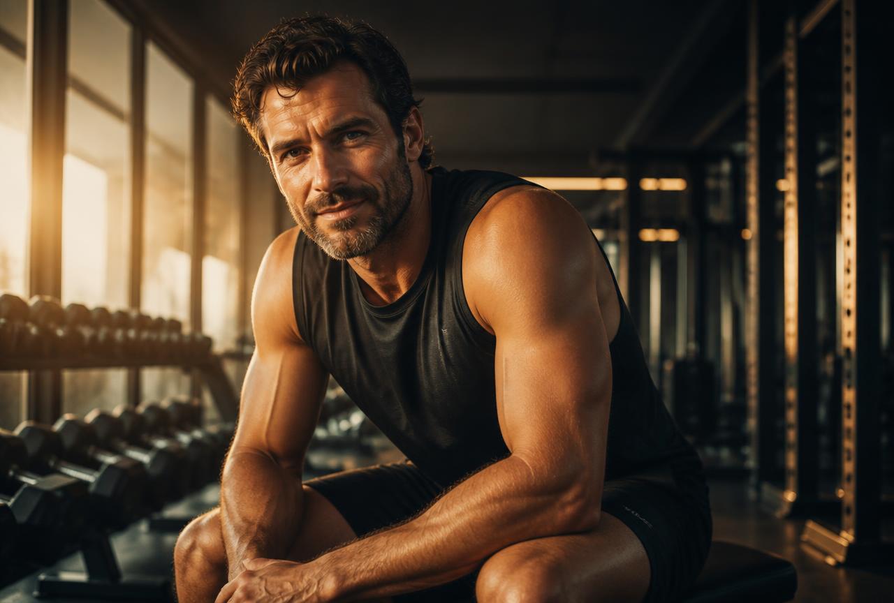 Homme actif retrouvant énergie et endurance grâce à une routine de vitalité masculine